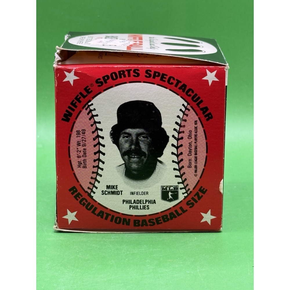 1978 Lou Brock, Mike Schmidt, & Dave Concepcion Wiffle Ball Box and Ball